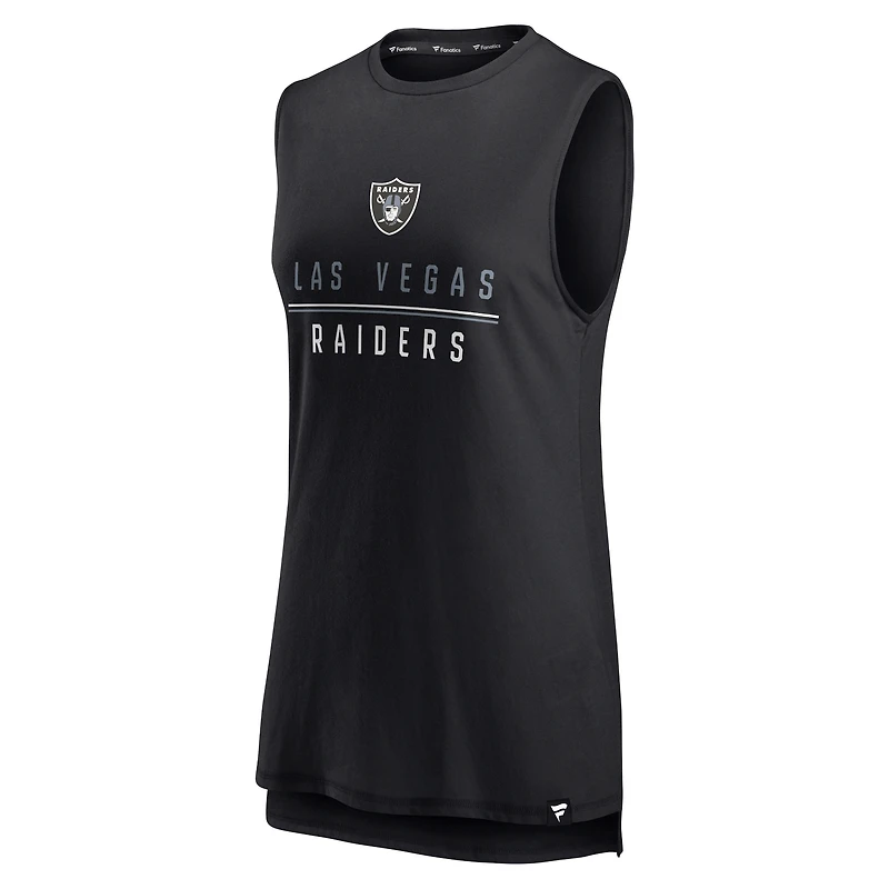 Fanatics pour femmes noirs Las Vegas Raiders True Contender - Débardeur