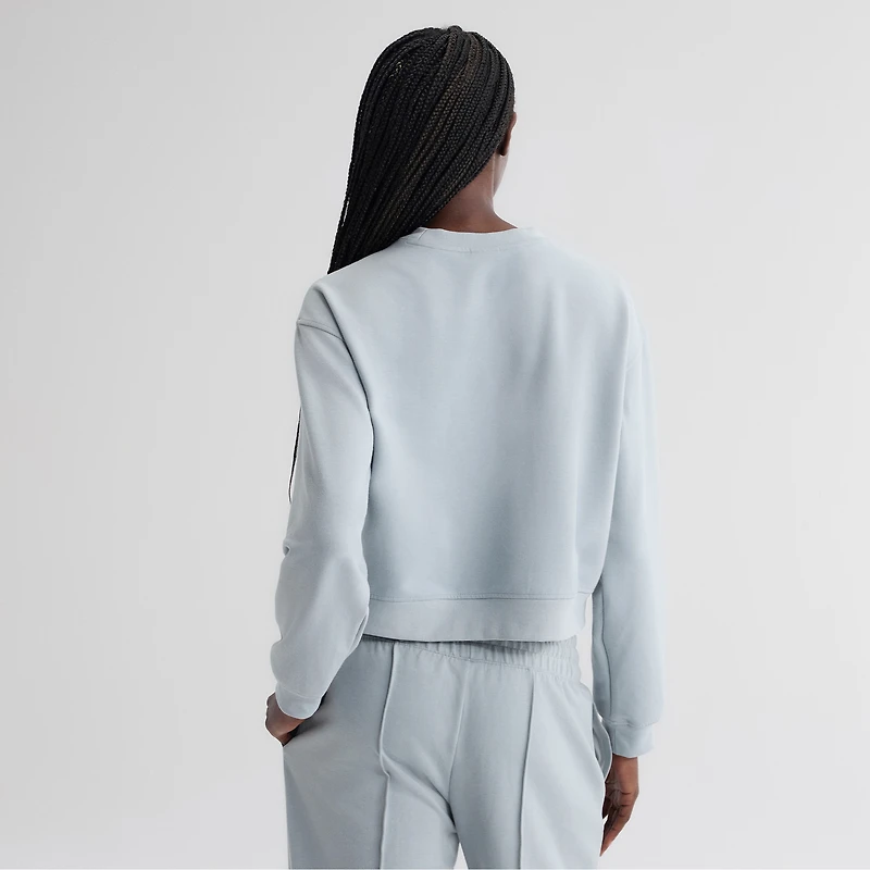 Sweat-shirt oversize à pochette tri-blend bleu Las Vegas Raiders pour femme de Fanatics