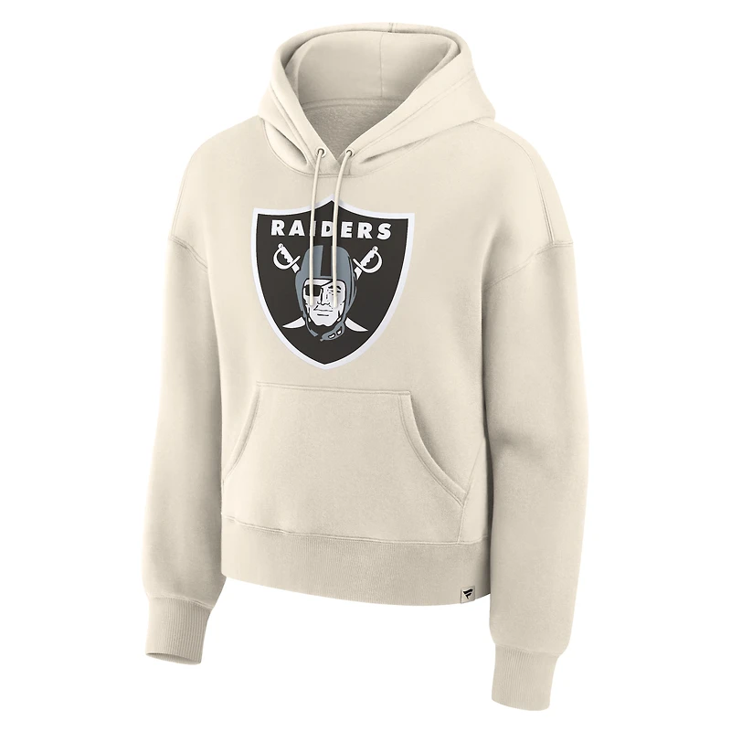 Women's Fanatics Cream Las Vegas Raiders Dove Legacy Pullover Hoodie
