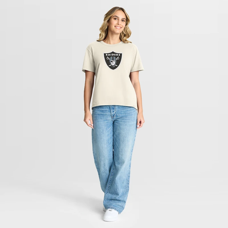 Women's Fanatics Cream Las Vegas Raiders Dove Legacy T-Shirt