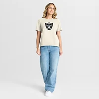 Women's Fanatics Cream Las Vegas Raiders Dove Legacy T-Shirt