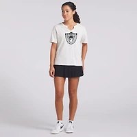 T-shirt boxy flammé crème Fanatics pour femme, motif Las Vegas Raiders, Trick Play