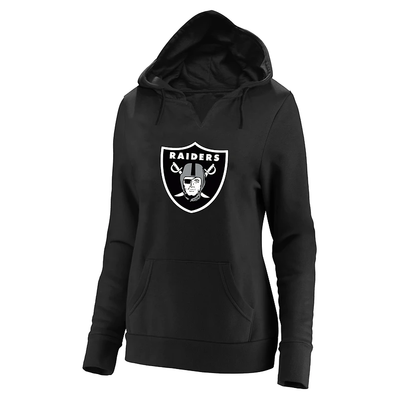 Women's Fanatics Fernando Mendoza Black Las Vegas Raiders Plus Player Name & Number V-Neck Hoodie