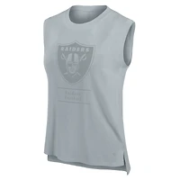 Débardeur Fanatics gris Las Vegas Raiders Studio Embrace pour femme