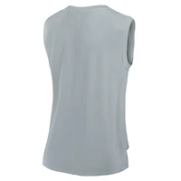 Débardeur Fanatics gris Las Vegas Raiders Studio Embrace pour femme