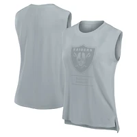 Débardeur Fanatics gris Las Vegas Raiders Studio Embrace pour femme