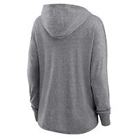 Women's Fanatics Heather Gray Las Vegas Raiders Cozy Primary Pullover Hoodie
