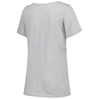 Women's Fanatics Heather Gray Las Vegas Raiders Plus Arch Over Logo T-Shirt
