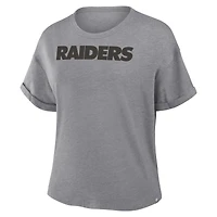 T-shirt boxy tri-blend gris chiné Fanatics pour femme