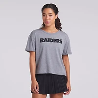 T-shirt boxy tri-blend gris chiné Fanatics pour femme