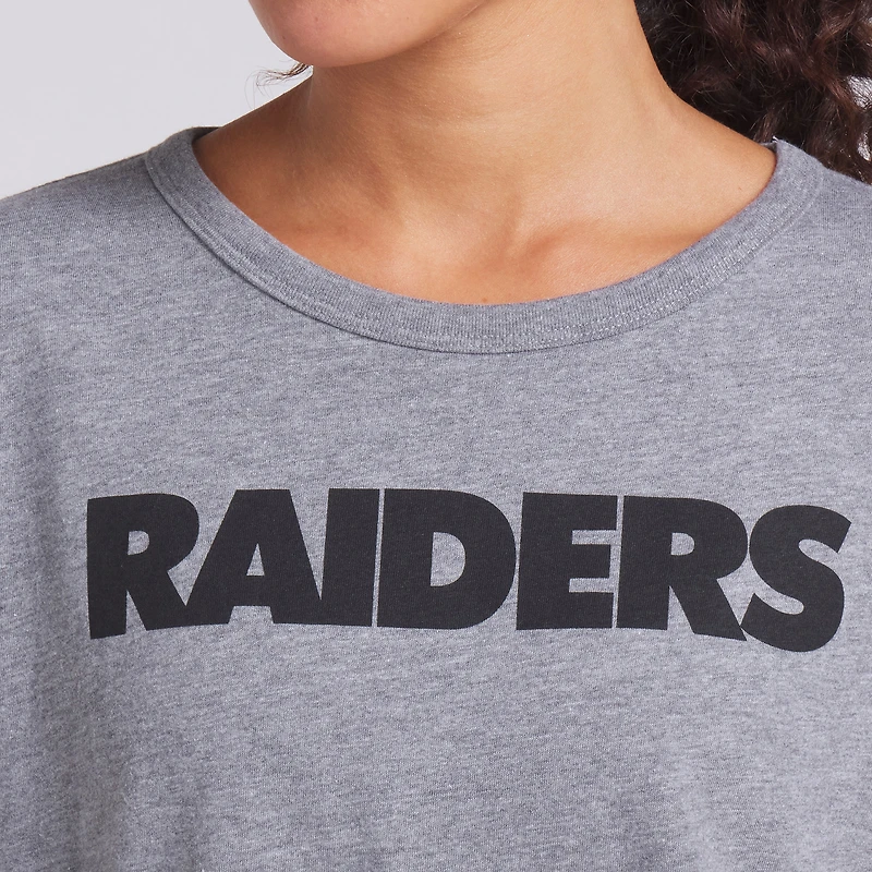 T-shirt boxy tri-blend gris chiné Fanatics pour femme