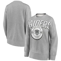Chandail à capuchon tri-mélangé Fanatics pour femmes gris chiné des Las Vegas Raiders Jump Distribution