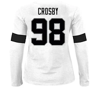 T-shirt Fanatics Maxx Crosby Ash Las Vegas Raiders pour femmes, grandes tailles, avec nom et numéro