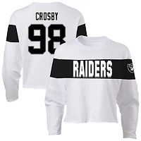 Women's Fanatics Maxx Crosby Ash Las Vegas Raiders Plus Name & Number T-Shirt
