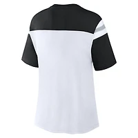 Women's Fanatics White/Black Las Vegas Raiders Cheer Chant Fashion Crop Top