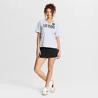 T-shirt boxy blanc flammé Fanatics pour femme des Las Vegas Raiders Redzone