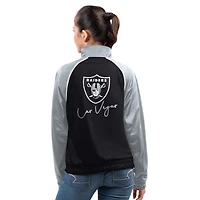 Women's G-III 4Her by Carl Banks Black Las Vegas Raiders Replay Full-Zip Track Jacket
