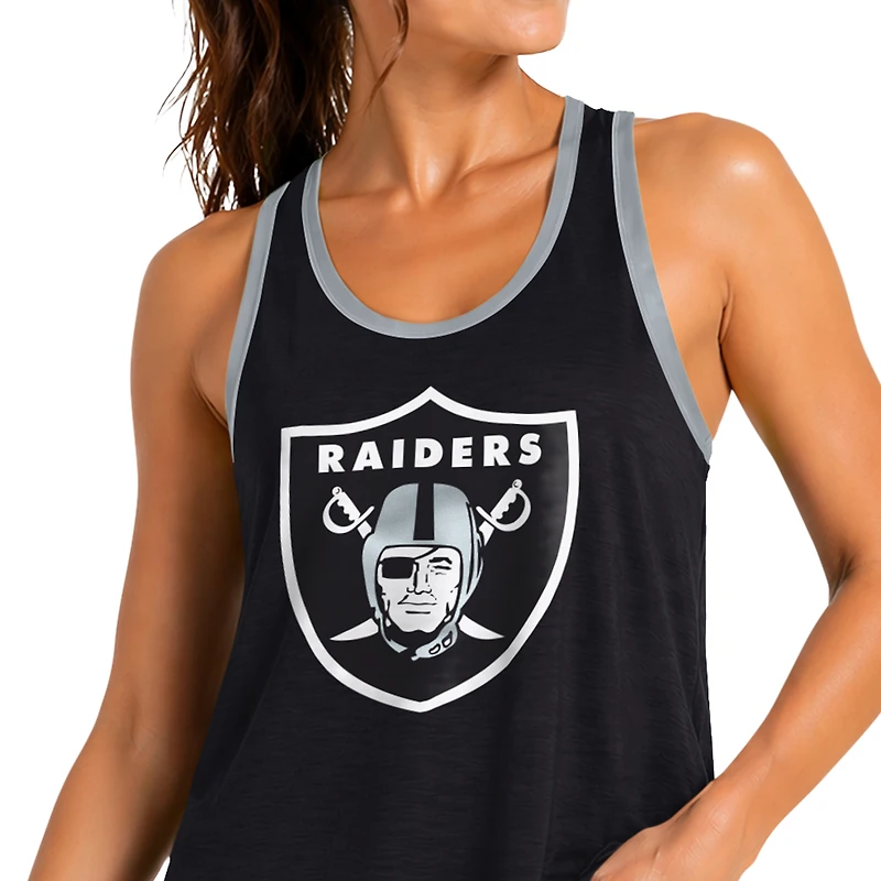 Women's G-III 4Her by Carl Banks Black Las Vegas Raiders Tater II Racerback Tank Top