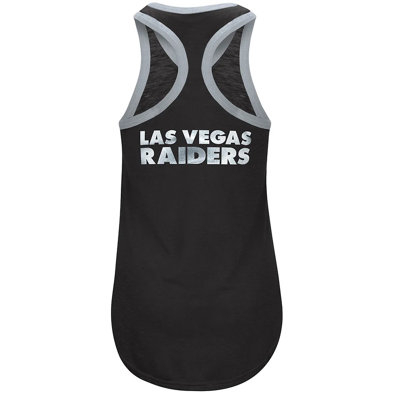 Women's G-III 4Her by Carl Banks Black Las Vegas Raiders Tater Tank Top