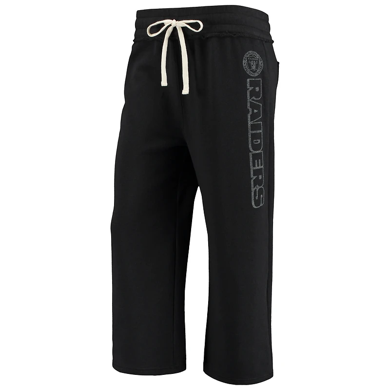 Pantalon court noir Junk Food pour femmes des Las Vegas Raiders