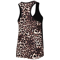 Women's Majestic Threads Black Las Vegas Raiders Leopard Racerback Tank Top