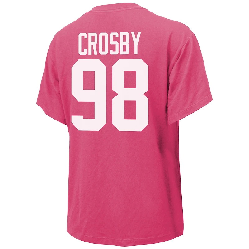 T-shirt pour femme Majestic Threads Maxx Crosby Pink avec nom et numéro des Las Vegas Raiders