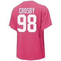 T-shirt pour femme Majestic Threads Maxx Crosby Pink avec nom et numéro des Las Vegas Raiders