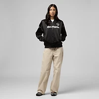 Women's Mitchell & Ness  Black Las Vegas Raiders Full-Snap Satin Jacket