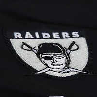 Veste en satin noire à boutons-pression pour femme Mitchell & Ness des Las Vegas Raiders