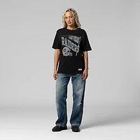 Women's Mitchell & Ness  Black Las Vegas Raiders Team Dynamic Boyfriend T-Shirt
