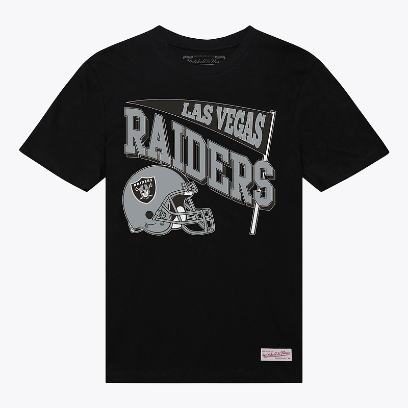 T-shirt noir Mitchell & Ness pour femme, motif petit ami dynamique des Las Vegas Raiders