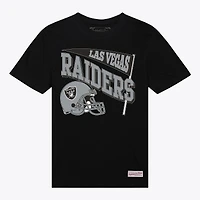 T-shirt noir Mitchell & Ness pour femme, motif petit ami dynamique des Las Vegas Raiders