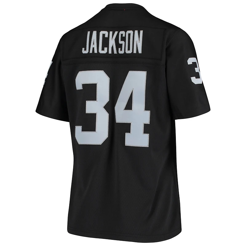 Maillot réplique Mitchell & Ness Bo Jackson noir Las Vegas Raiders 1988 Legacy pour femme