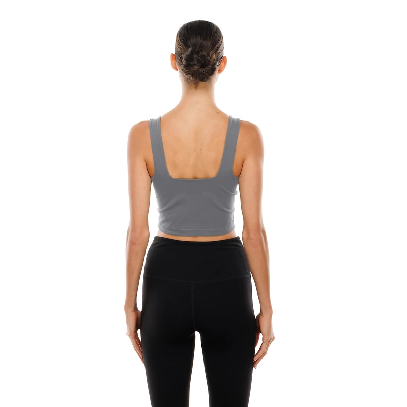 Women's New Era Black/Gray Las Vegas Raiders Reversible Cropped Sport Classics Tank Top