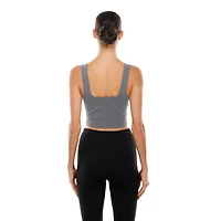 Women's New Era Black/Gray Las Vegas Raiders Reversible Cropped Sport Classics Tank Top