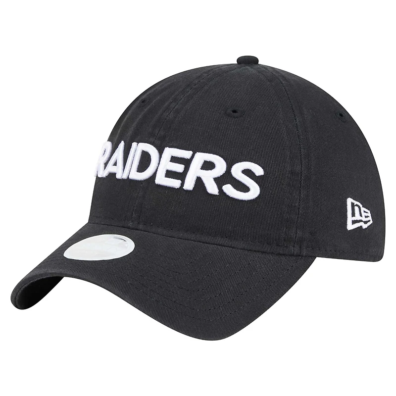 Casquette ajustable Cece 9TWENTY noire des Las Vegas Raiders de New Era pour femme