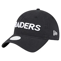 Casquette ajustable Cece 9TWENTY noire des Las Vegas Raiders de New Era pour femme