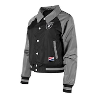 Veste noire à boutons-pression Las Vegas Raiders Coaches New Era pour femme