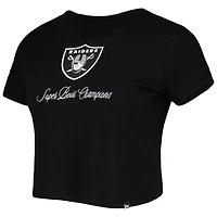 T-shirt New Era noir Las Vegas Raiders Historic Champs pour femme