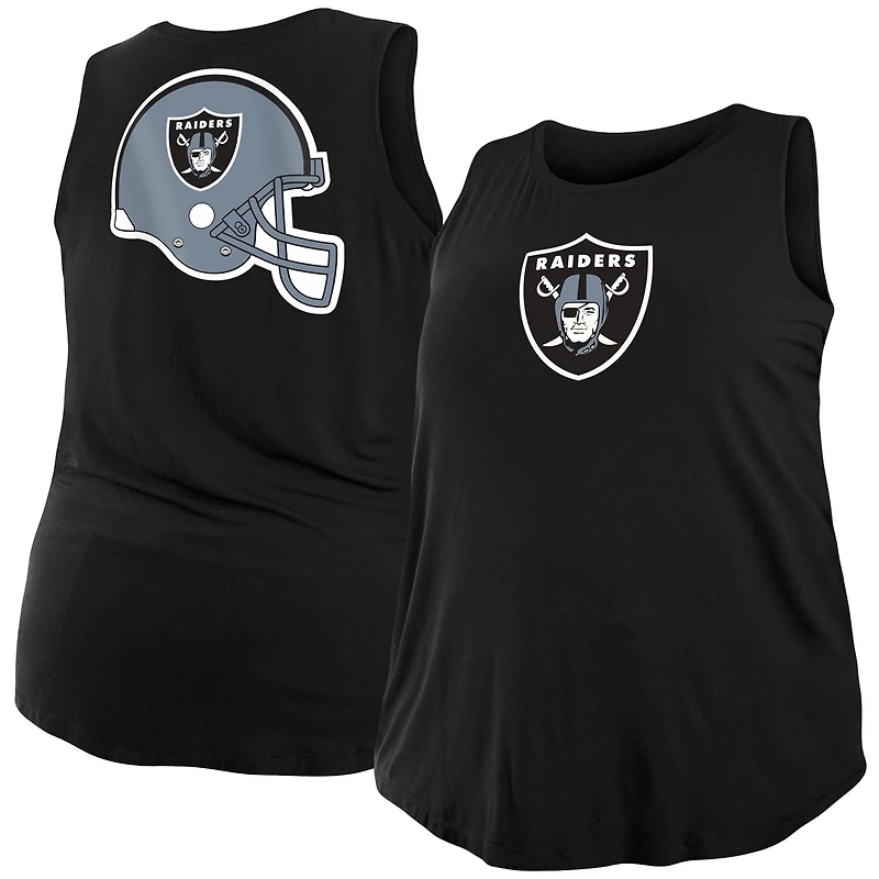 Women's New Era Black Las Vegas Raiders Plus Tank Top