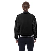 Women's New Era  Black Las Vegas Raiders Throwback Fleece Full-Snap Jacket