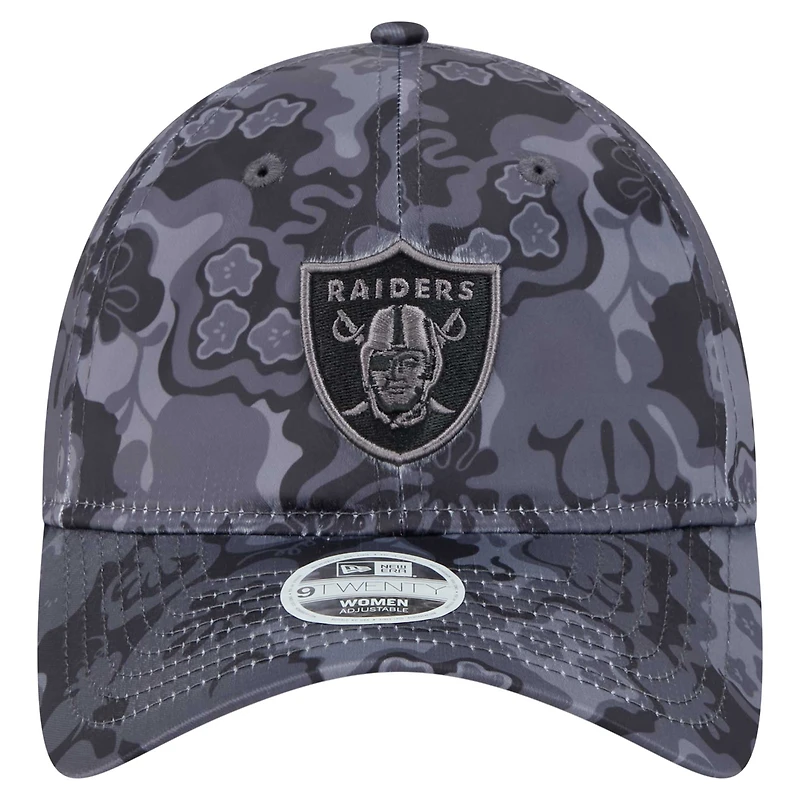 Casquette ajustable Trippy 9TWENTY noire New Era pour femme des Las Vegas Raiders