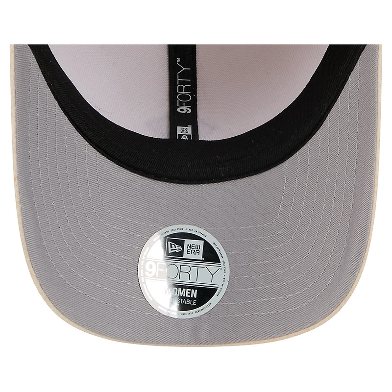 Women's New Era Cream Las Vegas Raiders Comfy 9FORTY Adjustable Hat