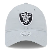 Women's New Era Gray Las Vegas Raiders Main Core Classic 2.0 9TWENTY Adjustable Hat