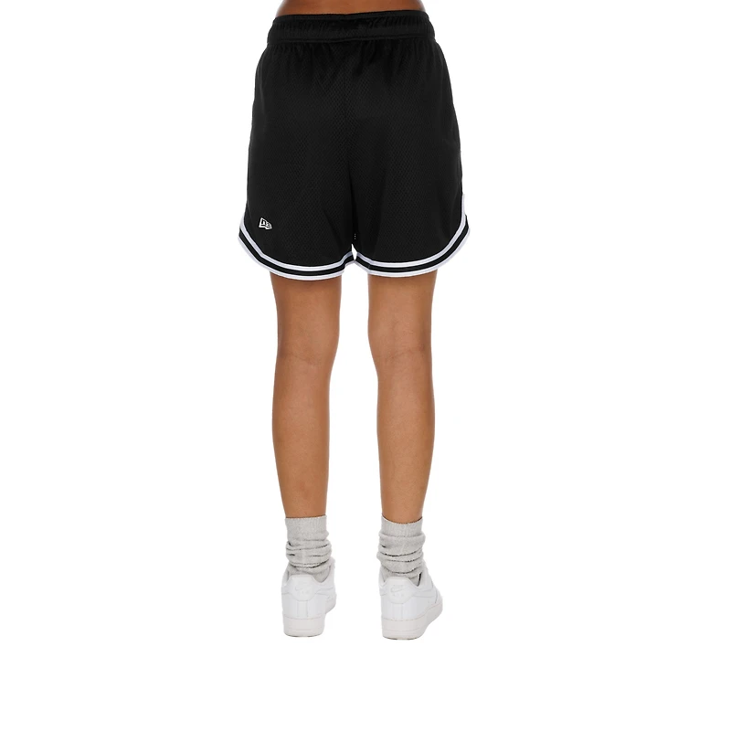 Women's New Era Silver/Black Las Vegas Raiders Sport Classics Mesh Shorts