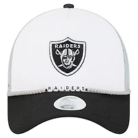 Women's New Era White/Black Las Vegas Raiders Friendship Bracelet 9FORTY Adjustable Hat