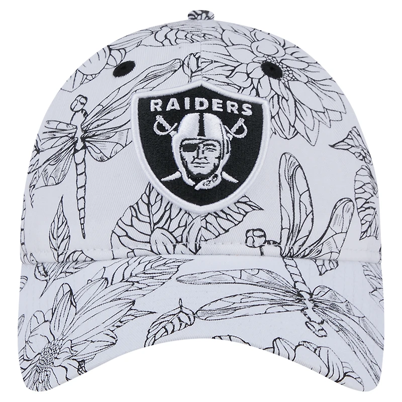 Casquette ajustable Dakota 9TWENTY Las Vegas Raiders New Era pour femme, blanche