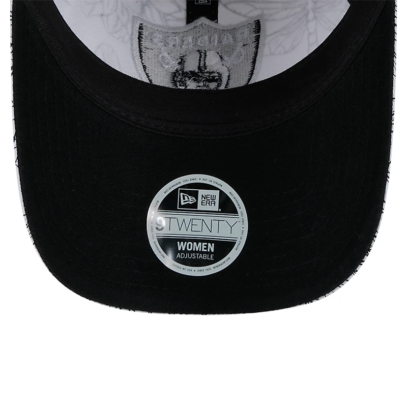 Casquette ajustable Dakota 9TWENTY Las Vegas Raiders New Era pour femme, blanche
