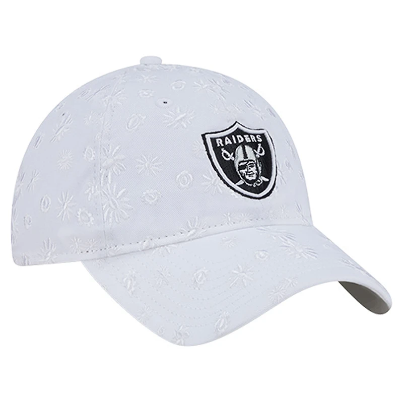 Casquette ajustable 9TWENTY à imprimé floral des Las Vegas Raiders de New Era pour femme