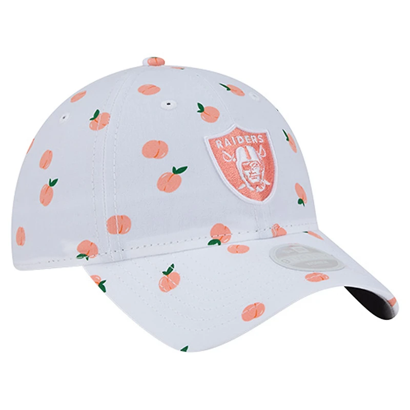 Women's New Era  White Las Vegas Raiders Fruit Pattern 9TWENTY Adjustable Hat